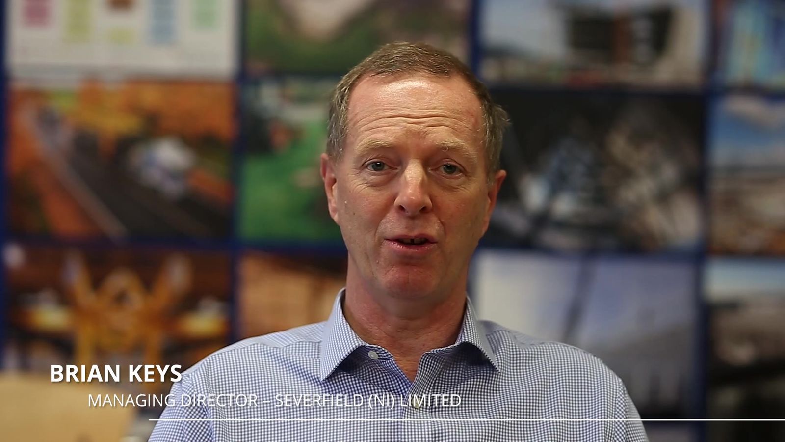 Customer testimonial filmed on camera