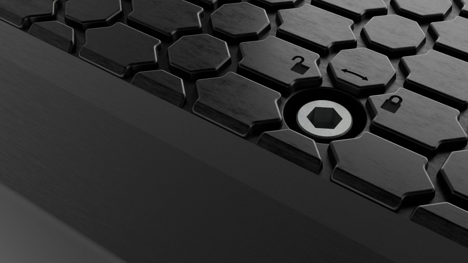 ThruBeam lock indicator with hex socket and lock symbols