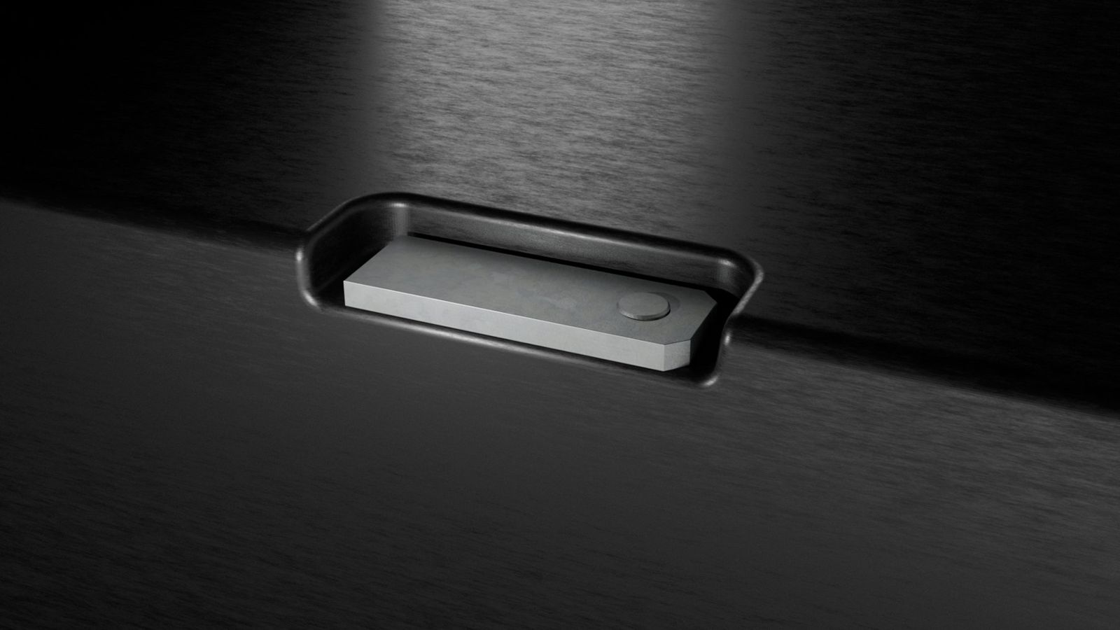 Locking plate withdrawn in its recess